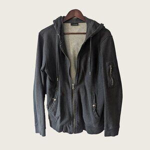 THE KOOPLES - Full zip grey hoodie - Sz M